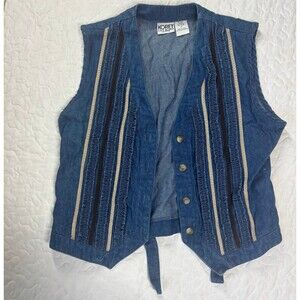 Koret City Blues Jean Sleeveless Vest Shirt Women’s Size Petite